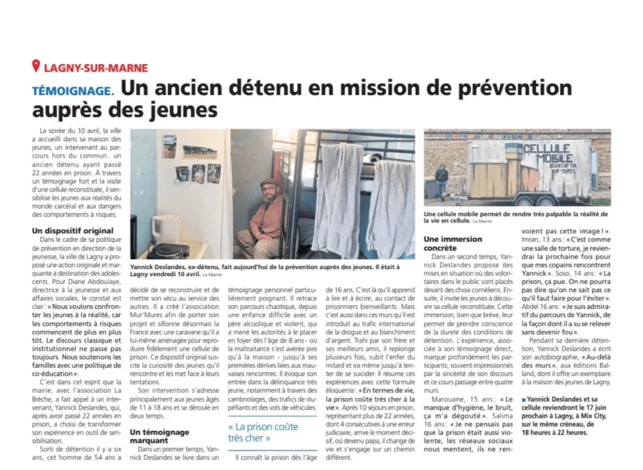 un ancien détenu en mission de prévention auprès des jeunes